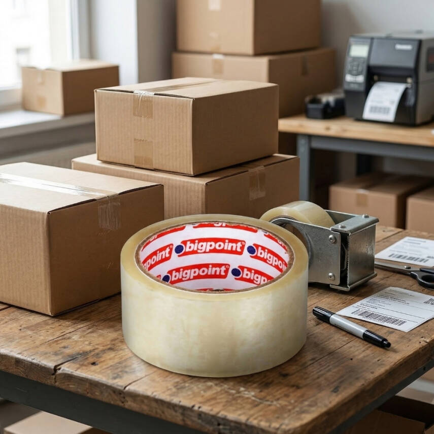 Bigpoint Koli Bandı 45 mm x 40 m Şeffaf, Yüksek Dayanıklılık - 2