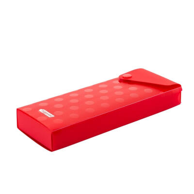 Bigpoint Kutu Kalemlik, Çıtçıtlı Kapak, Kolay Kullanım, Geniş, Kırmızı - 3