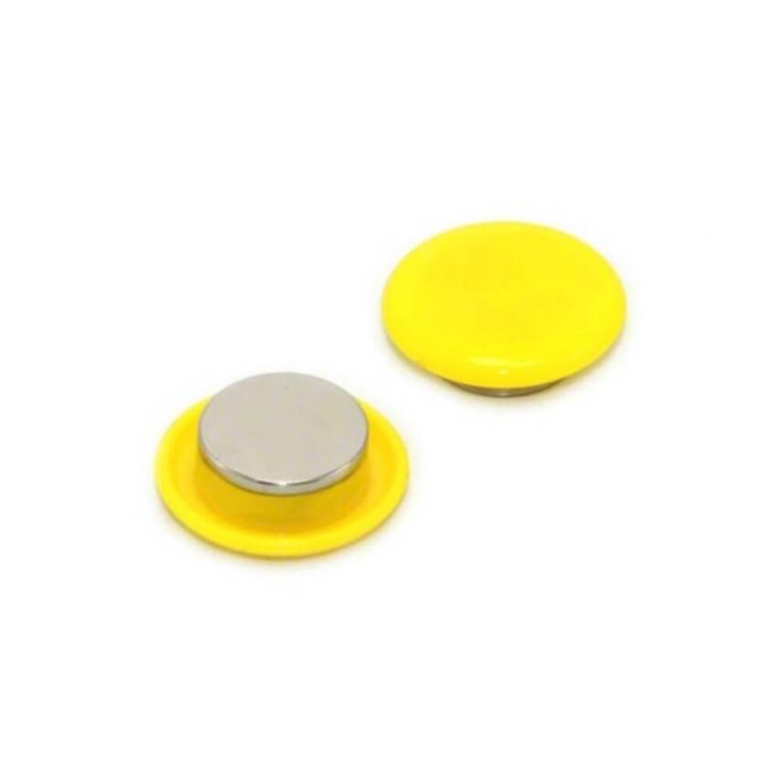 Bigpoint Magnet 30 mm Mıknatıs, Sarı, 6’lı Blister, Plastik Kaplama - 2