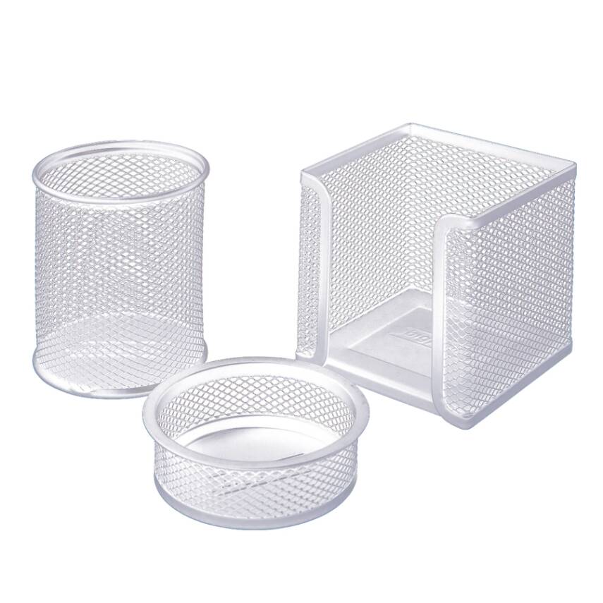 Bigpoint Metal Masa Düzenleyici Set, 3’lü, Kaydırmaz Taban, Beyaz - 1