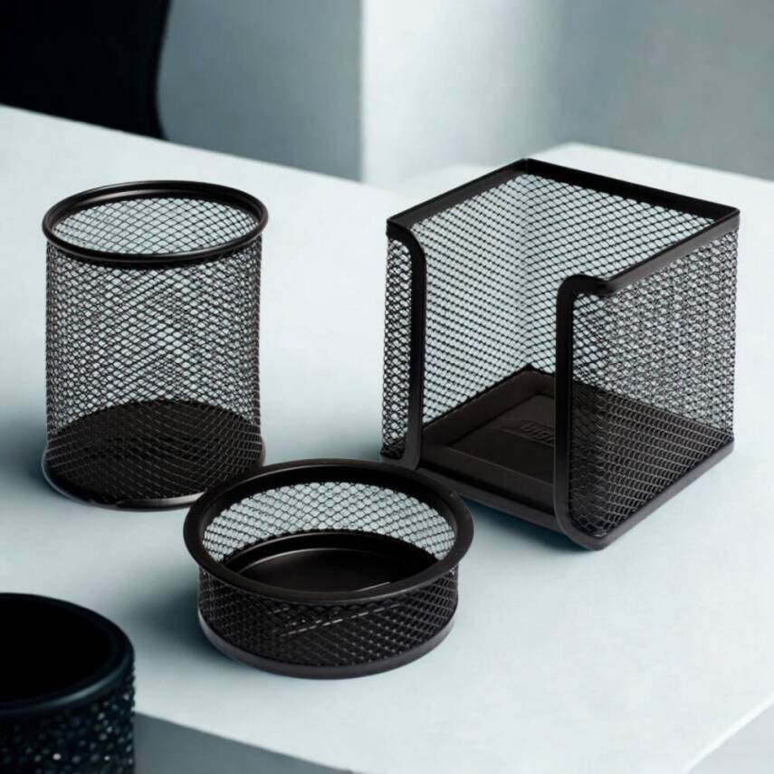 Bigpoint Metal Masa Düzenleyici Set, 3’lü, Kaydırmaz Tabanlı, Siyah - 4