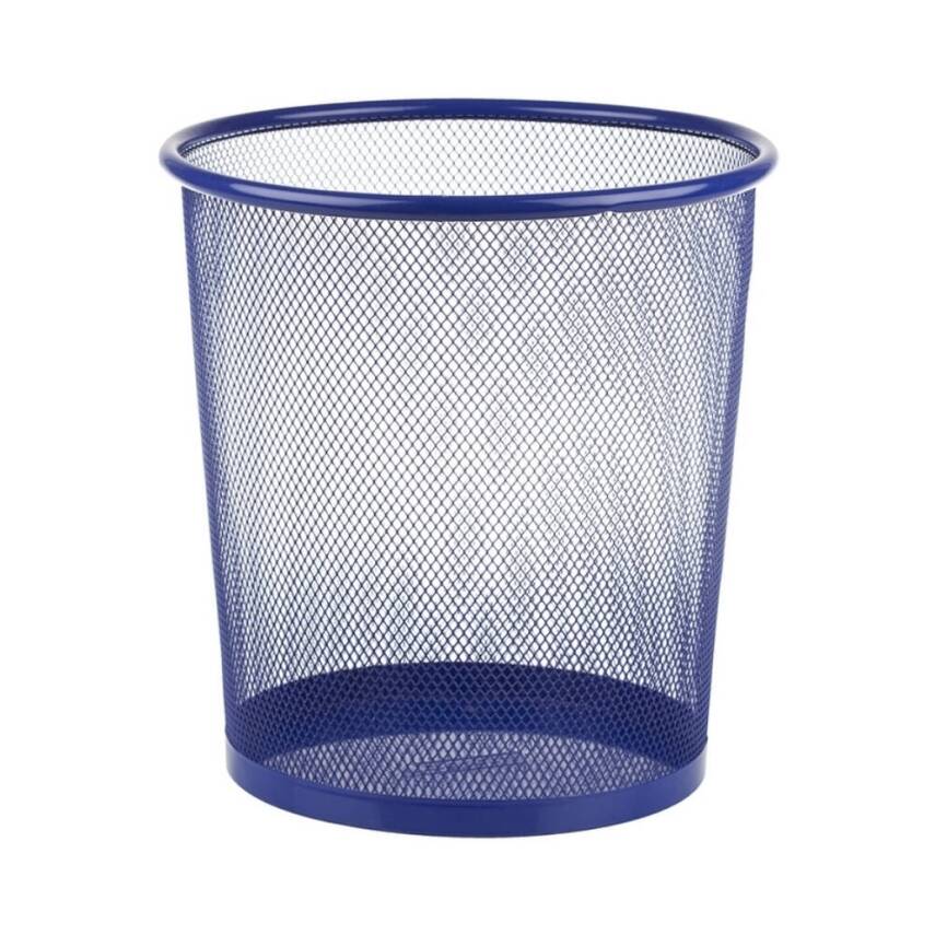 Bigpoint Metal Perfore Çöp Kovası, Orta Boy, Mavi, 7.8 L, Paslanmaz - 1