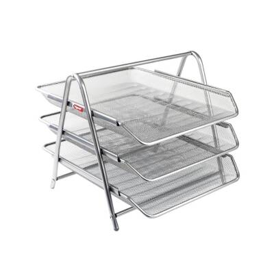 Bigpoint Metal Perfore Evrak Rafı, 3’lü Set, Gümüş, A4 ve Letter İçin - Bigpoint