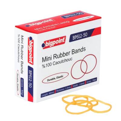 Bigpoint Mini Ambalaj Lastiği, 50 Gram, %100 Kauçuk, Esnek, 40 mm - Bigpoint