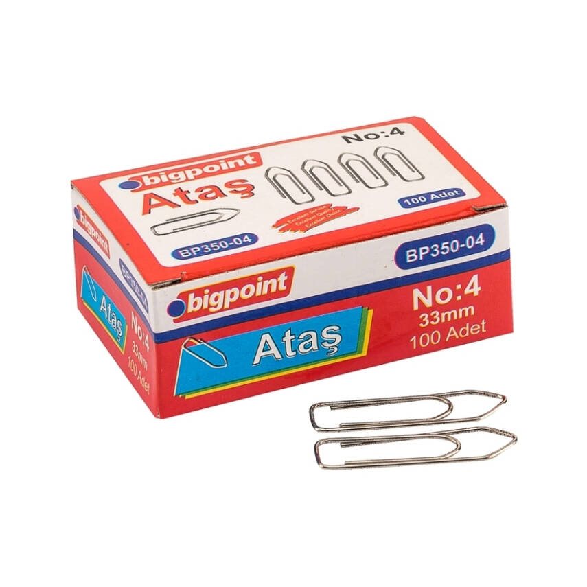 Bigpoint Nikel Ataş No:4, 33 mm, Oksitlenme Önleyici Nikel Kaplama - 1