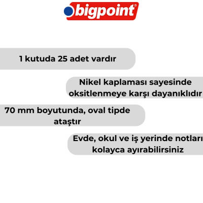Bigpoint Nikel Ataş No:7, 70 mm, Oksitlenme Önleyici, Roket Tipi - 2