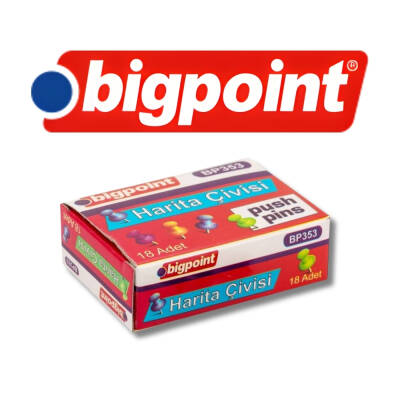Bigpoint Pano Çivisi Paketi, 18’li Paket, Harita ve Mantar Pano Uyumlu - 3