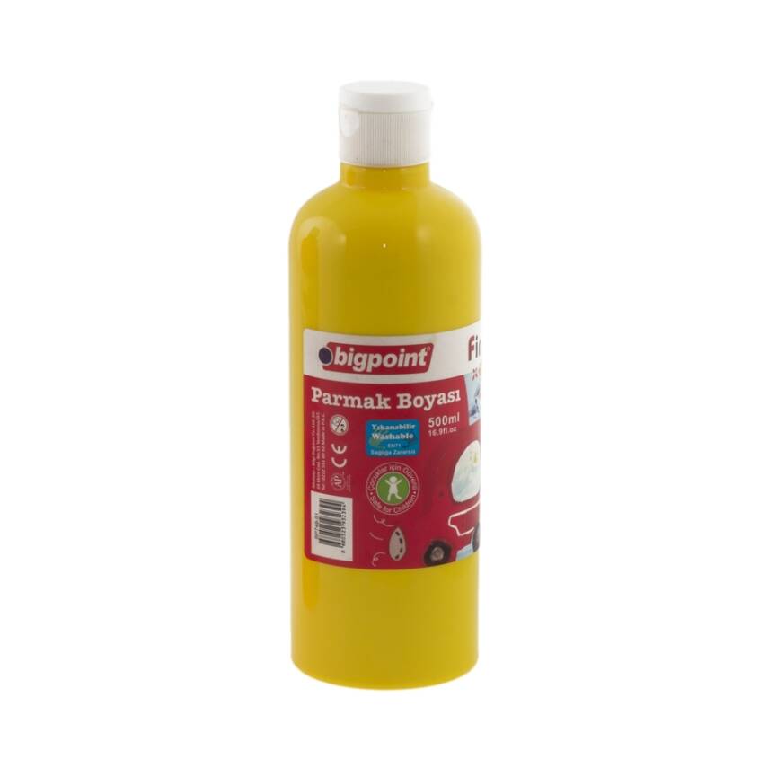 Bigpoint Parmak Boyası, 500 ml, Güvenli, Parmak ve Fırça Uyumlu, Sarı - 1