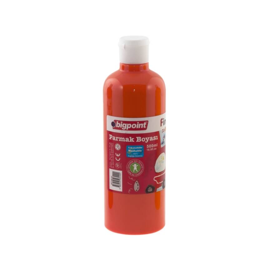 Bigpoint Parmak Boyası,500 ml, Güvenli,Parmak ve Fırça Uyumlu, Turuncu - 1