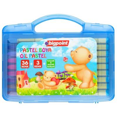 Bigpoint Pastel Boya Seti, 39 Renk, Canlı Renk, Mavi Çantalı, Hediyeli - Bigpoint