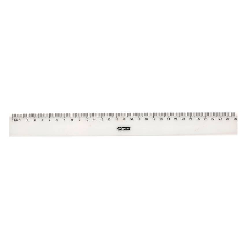 Bigpoint Plastik Cetvel, 30 cm, Kolay Kırılmaz,Okul ve Ofis İçin İdeal - 1