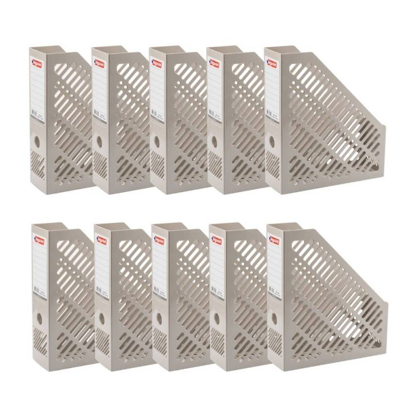 Bigpoint Plastik Kutu Klasör, 10 Adet, Dikey - Yatay, A4 - A5, Gri - 2