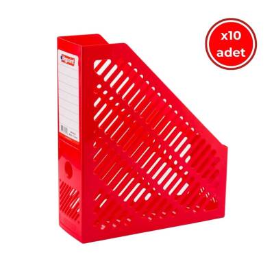 Bigpoint Plastik Kutu Klasör, 10 Adet, Dikey - Yatay, A4 - A5, Kırmızı - Bigpoint