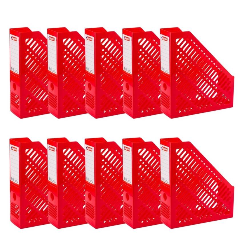 Bigpoint Plastik Kutu Klasör, 10 Adet, Dikey - Yatay, A4 - A5, Kırmızı - 2