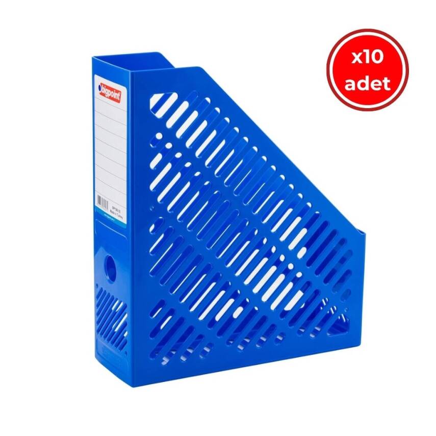 Bigpoint Plastik Kutu Klasör, 10 Adet, Dikey - Yatay, A4 - A5, Mavi - 1