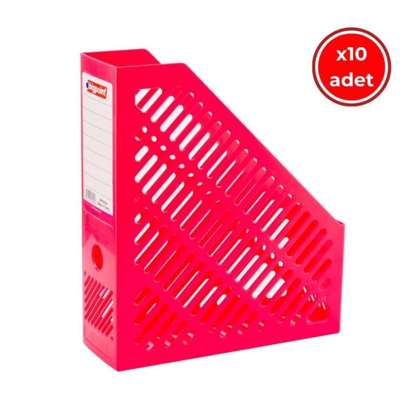 Bigpoint Plastik Kutu Klasör, 10 Adet, Dikey - Yatay, A4 - A5, Pembe - 1