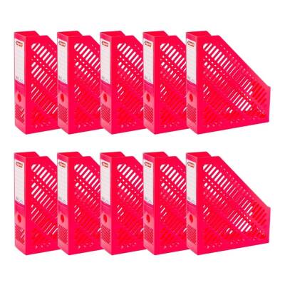 Bigpoint Plastik Kutu Klasör, 10 Adet, Dikey - Yatay, A4 - A5, Pembe - 2