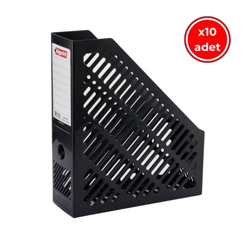 Bigpoint Plastik Kutu Klasör, 10 Adet, Dikey - Yatay, A4 - A5, Siyah - 1