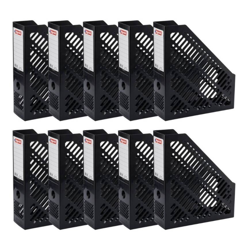 Bigpoint Plastik Kutu Klasör, 10 Adet, Dikey - Yatay, A4 - A5, Siyah - 2