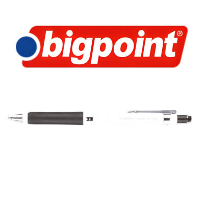 Bigpoint Plus Versatil Kalem, 0.7 mm, Metal Uç, Yumuşak Gövde, Beyaz - 4