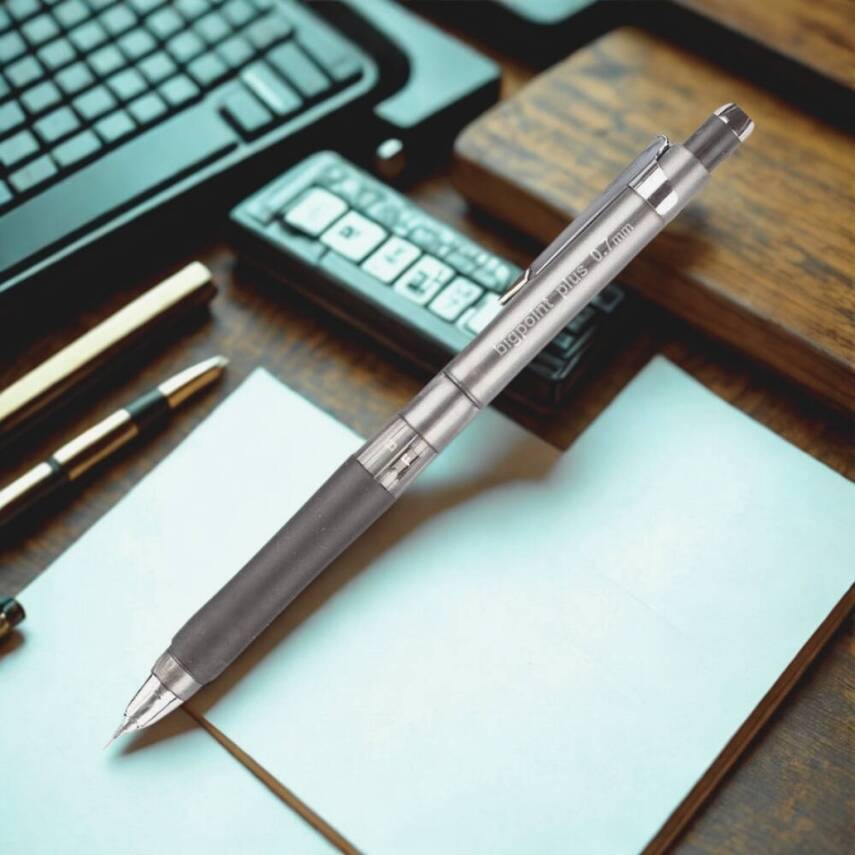 Bigpoint Plus Versatil Kalem, 0.7 mm, Metal Uç, Yumuşak Gövde, Gri - 5