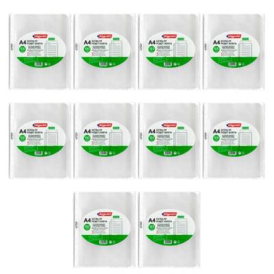 Bigpoint Poşet Dosya, 10 Adet, 60 A4 Kapasite, Extra Şeffaf, 100'lü - 2