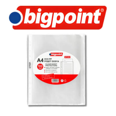 Bigpoint Poşet Dosya, A4, 100’lü, Eco Şeffaf, Klasör İçin Uygun - 4