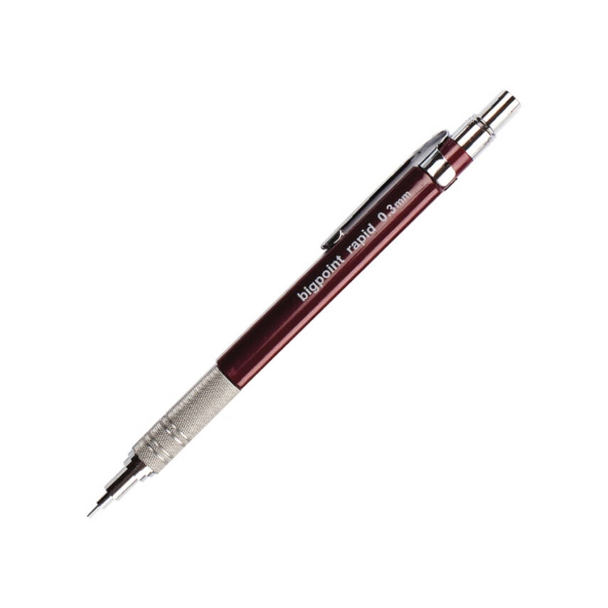 Bigpoint Rapid Versatil Kalem, 0.3 mm, Metal Uçlu, Bordo - 1