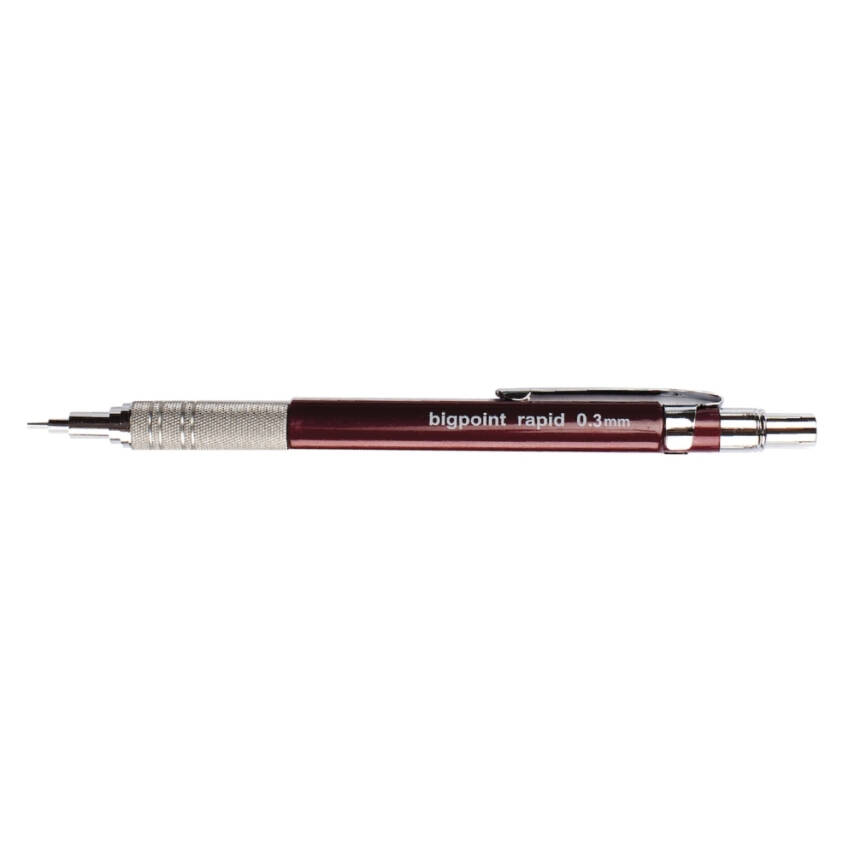 Bigpoint Rapid Versatil Kalem, 0.3 mm, Metal Uçlu, Bordo - 2