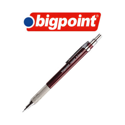 Bigpoint Rapid Versatil Kalem, 0.3 mm, Metal Uçlu, Bordo - 3