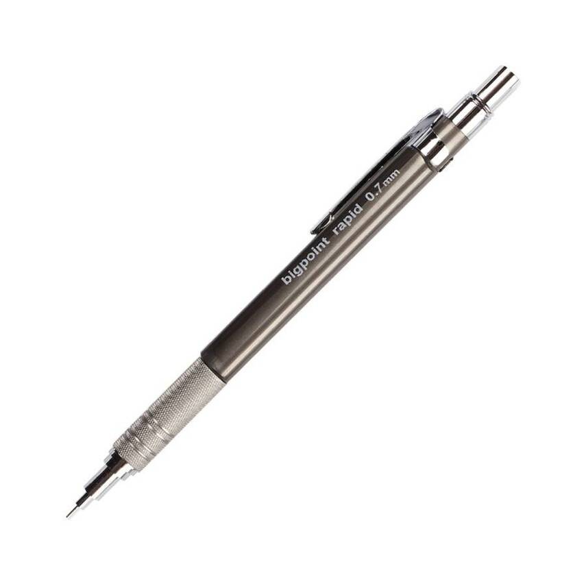 Bigpoint Rapid Versatil Kalem, 0.7 mm, Metal Uç, Kumlu Gövde, Gri - 1