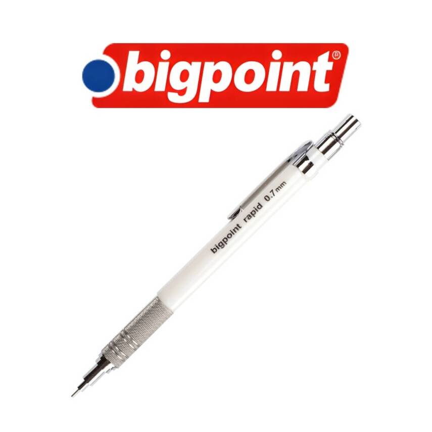 Bigpoint Rapid Versatil Kalem, 0.7 mm, Metal Uçlu, Beyaz - 2