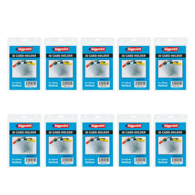 Bigpoint Şeffaf Yaka Kartı Poşeti, 10 Adet, Dikey, 91x128 mm, Pratik - 2