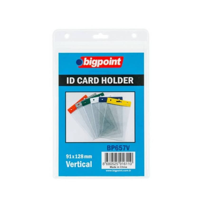 Bigpoint Şeffaf Yaka Kartı Poşeti, 50 Adet, Dikey, 91 x 128 mm, Pratik - 2