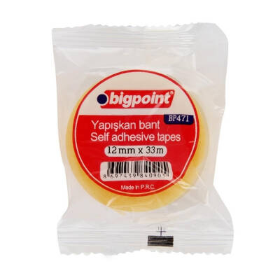 Bigpoint Selo Bant, 12 mm x 33 m, Şeffaf, Kırtasiye ve Ofis İçin Uygun - 2
