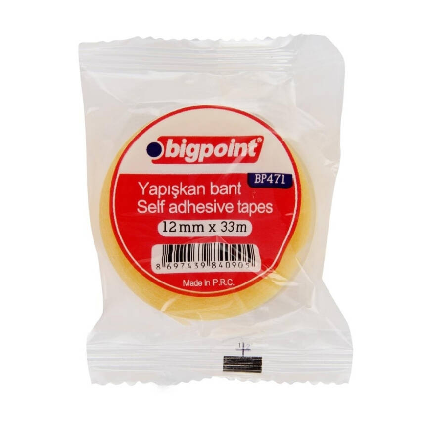 Bigpoint Selo Bant, 12 mm x 33 m, Şeffaf, Kırtasiye ve Ofis İçin Uygun - 2