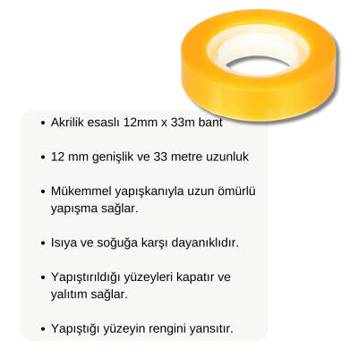 Bigpoint Selo Bant, 12 mm x 33 m, Şeffaf, Kırtasiye ve Ofis İçin Uygun - 3