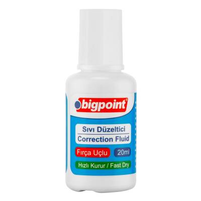 Bigpoint Sıvı Silici 20 ml, Hızlı Kurur, Solventsiz, Hassas Düzeltme - Bigpoint