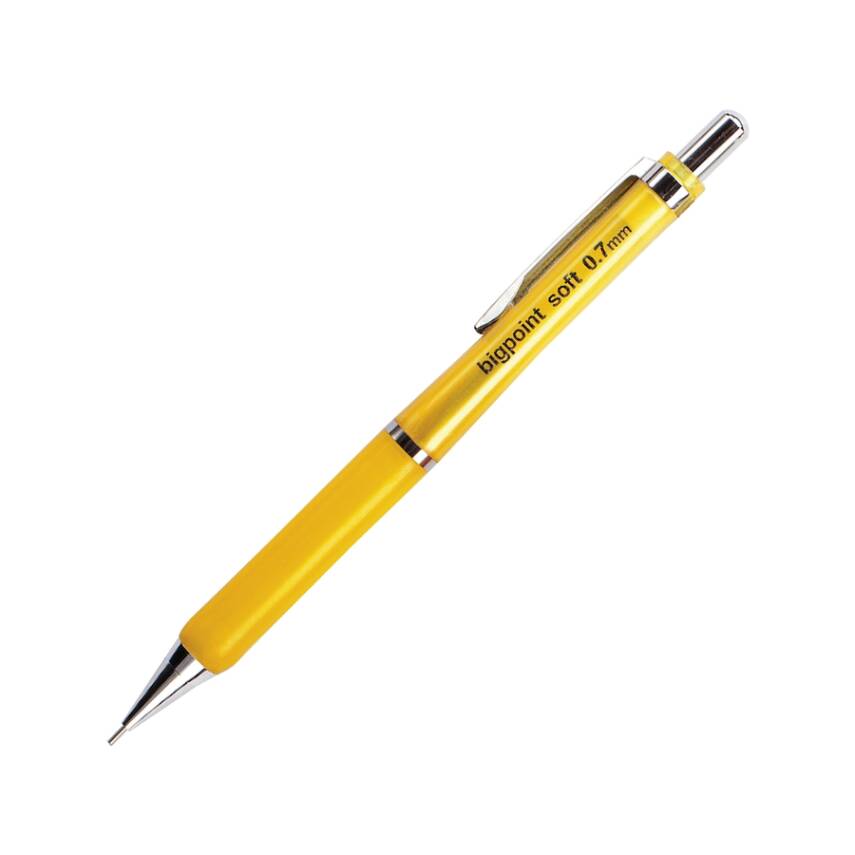 Bigpoint Soft Versatil Kalem, 0.7 mm, Metal Uç, Kauçuk Gövde, Sarı - 1