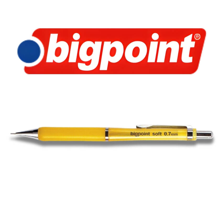 Bigpoint Soft Versatil Kalem, 0.7 mm, Metal Uç, Kauçuk Gövde, Sarı - 3
