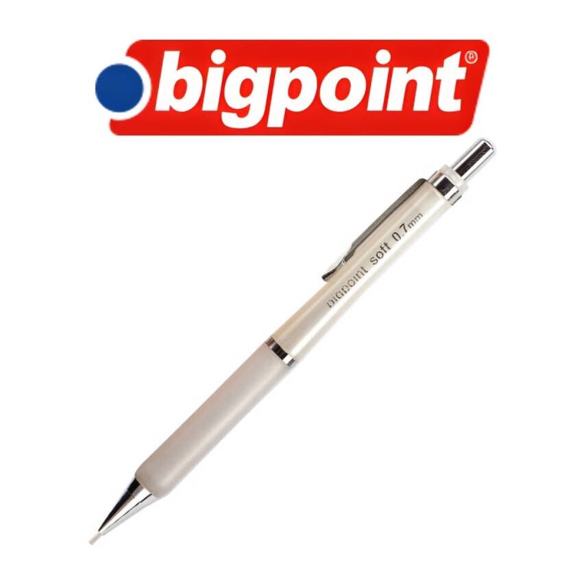 Bigpoint Soft Versatil Kalem, 0.7 mm, Metal Uç, Yumuşak Gövde, Beyaz - 3