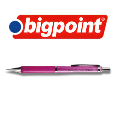 Bigpoint Soft Versatil Kalem, 0.7mm, Metal,Yumuşak Gövde, Koyu Pembe - 3