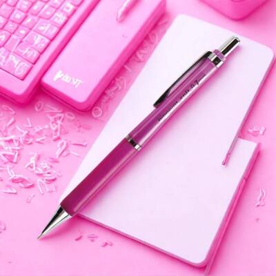 Bigpoint Soft Versatil Kalem, 0.7mm, Metal,Yumuşak Gövde, Koyu Pembe - 4