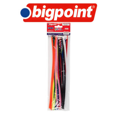 Bigpoint Şönil, 25’li, 9 Renkli, 30 cm, El İşi için, Tüylü Çubuk - 3