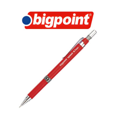 Bigpoint Speed Versatil Kalem, 0.7 mm, Gizlenebilir Uçlu, Kırmızı - 2