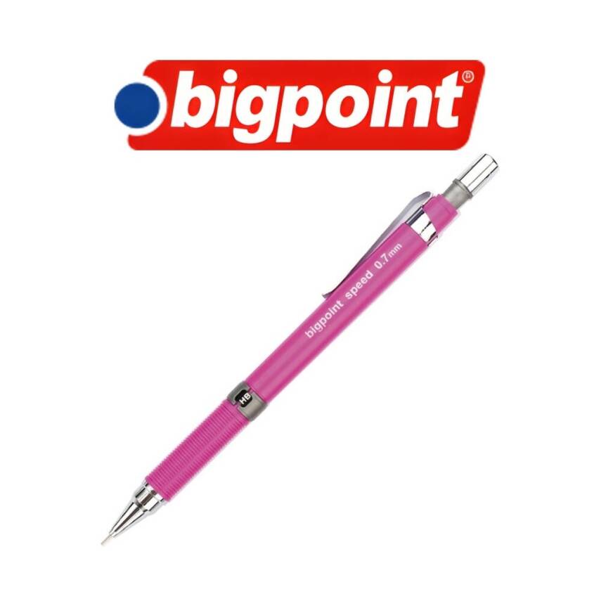 Bigpoint Speed Versatil Kalem, 0.7 mm, Gizlenebilir Uçlu, Pembe - 2