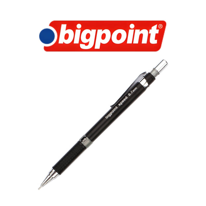 Bigpoint Speed Versatil Kalem, 0.7 mm, Gizlenebilir Uçlu, Siyah - 2