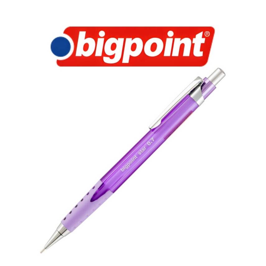 Bigpoint Star Versatil Kalem, 0.7 mm, Metal Uçlu, Mor - 3