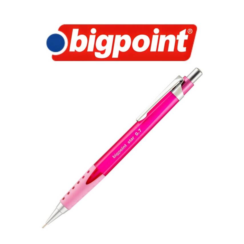Bigpoint Star Versatil Kalem, 0.7 mm, Metal Uçlu, Pembe - 3