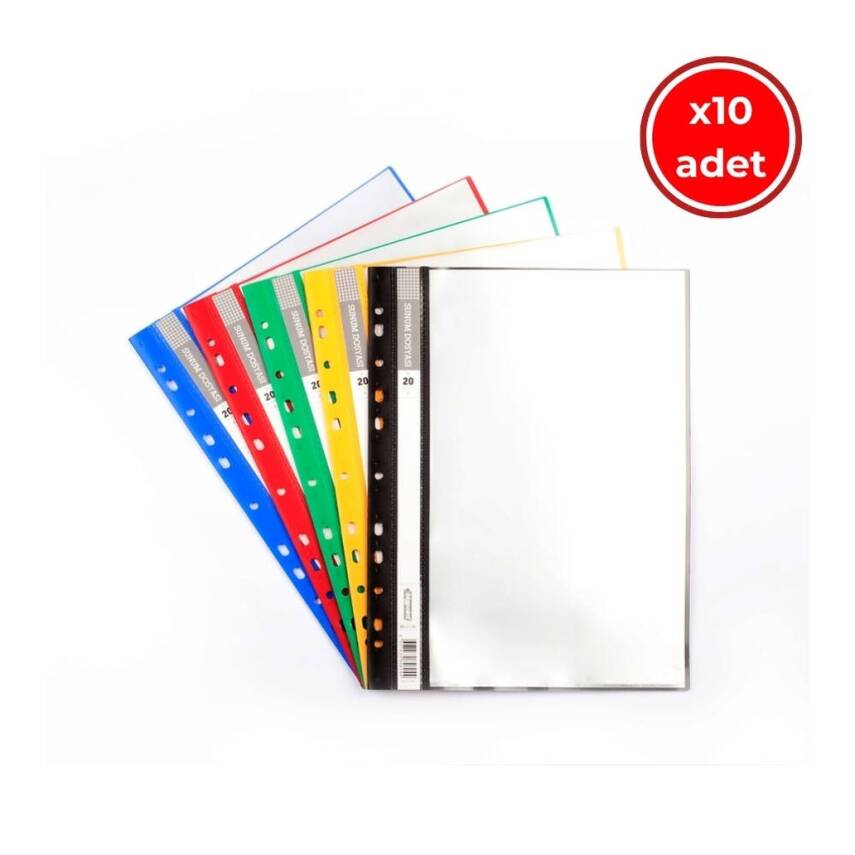 Bigpoint Sunum Dosyası, 10 Adet, 20 Yaprak, 5'li Paket, A4, 5 Renk - 1